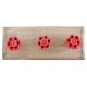 Red Tiny Flower Ceramic Wooden Hooks